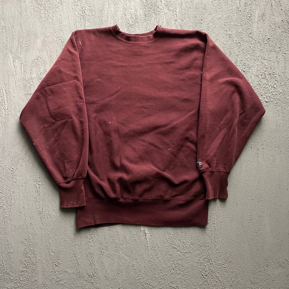 Vintage Champion Reverse Weave Sweatshirt Mens Large Maroon 90s red
